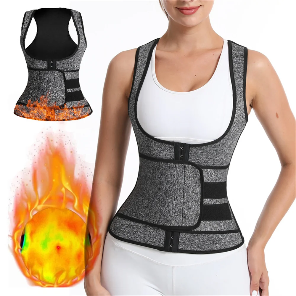 Neoprene Sweat Waist Trainer Vest Slimming Corset for Weight Loss Body Shaper Sauna Suit Compression Shirt Belly Girdle Tops