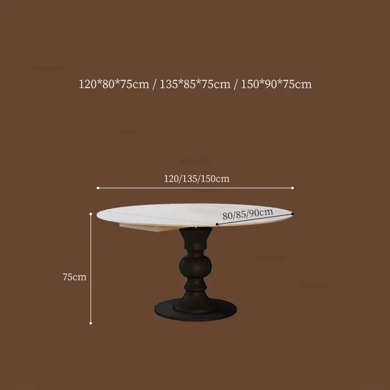 Дизайнерские выдвижные обеденные столы из шифера кухонный вращающийся стол