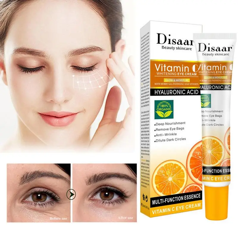 

25ML Vitamin C Hydrating Under Eye Balm Cream VC Eye Cream For Wrinkles Dark Circles Fine Lines Firming Under Eye Cream Eye Care