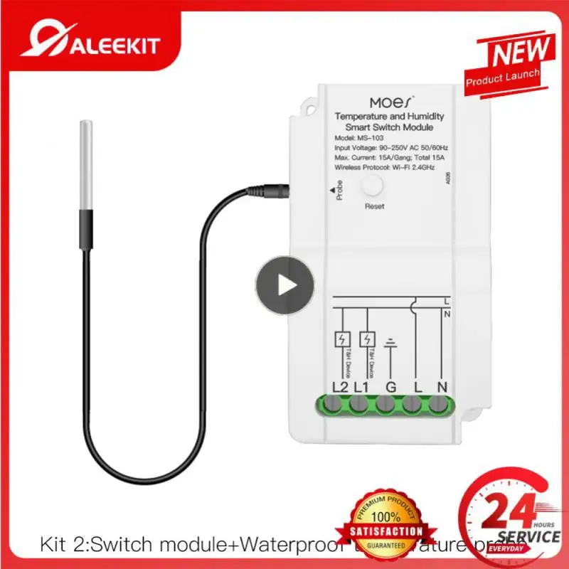 

Tuya Wifi Multifunctional Kept Constant Smart Temperature Humidity Compatible With App Switch Module Tuya Smart Sensor