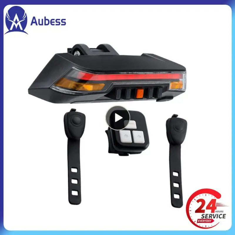 

1/2/3PCS Bike Tail Light USB Rechargeable Wireless IPX5 Waterproof MTB Safety Intelligent Remote Control Turn Sign Bicycle Light