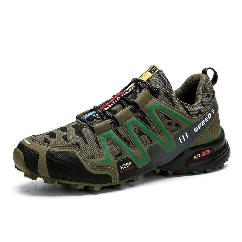 

Outdoor Men's Green Camouflage Waterproof Shoes Non-slip Hiking Shoes Off-road Camping Professional Sports Shoes