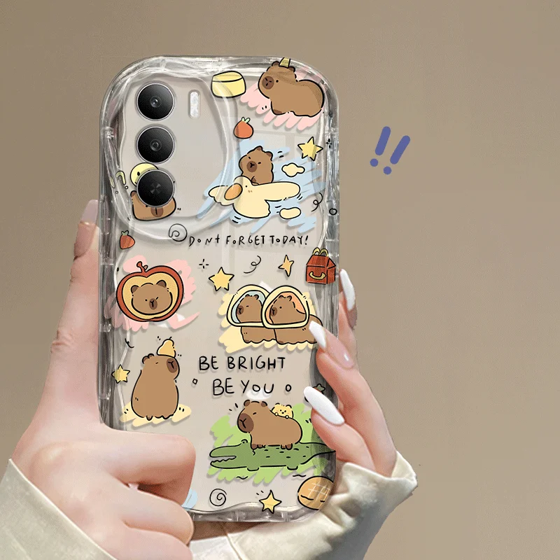 Фото Гибкий чехол из ТПУ для Realme P3 Lite, противоударный защитный чехол с рисунком животного и кота, задняя крышка №2