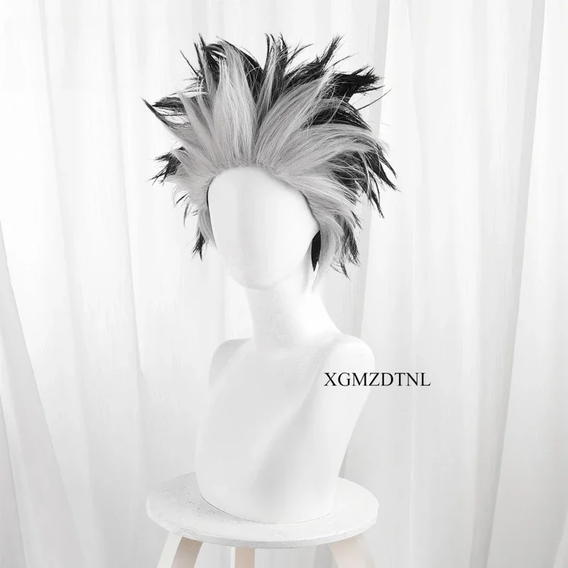 Аниме Кайдзю No. 8-го поколения Наруми парик для косплея черный белый цвет