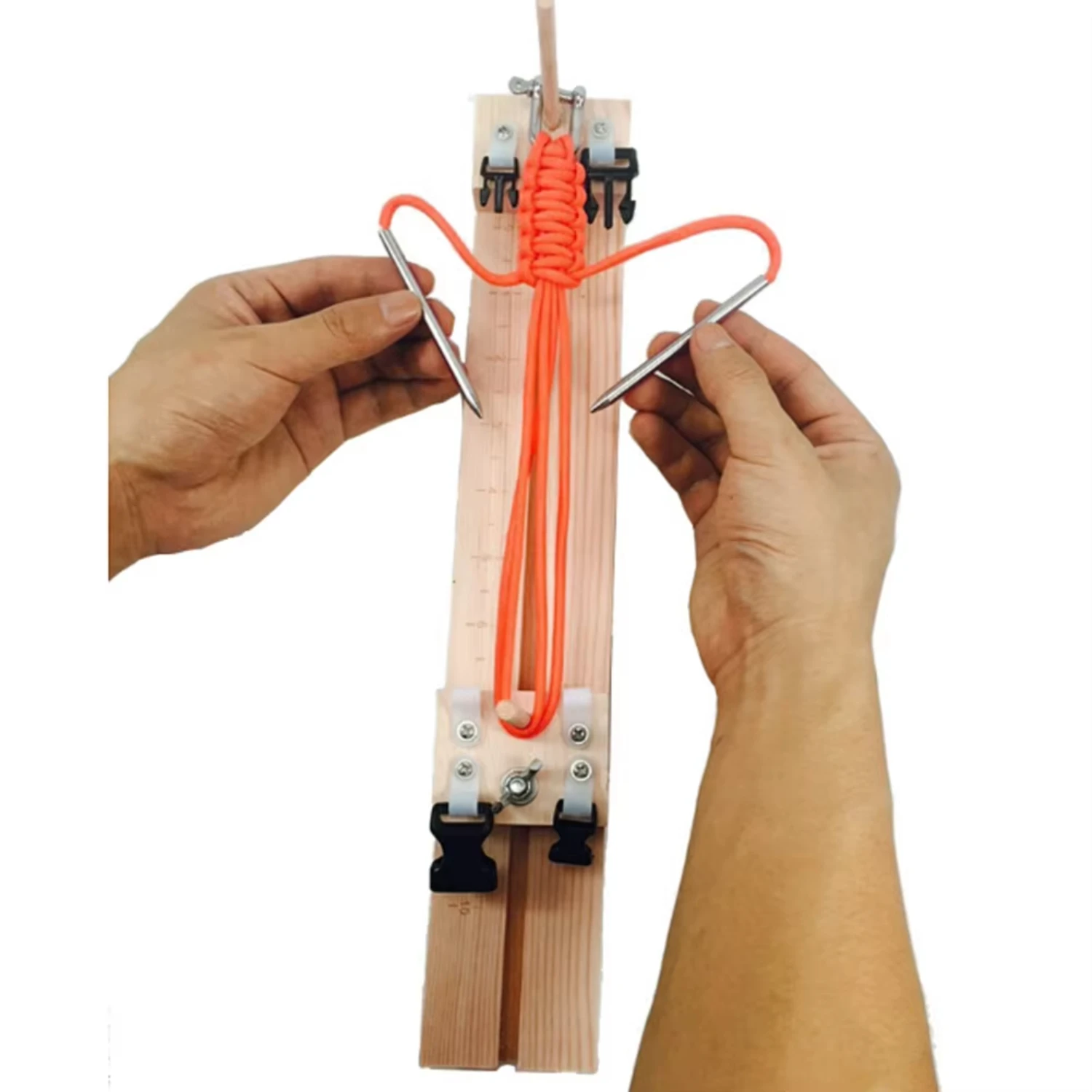 DIY зонтик веревка браслет инструмент для вязания Weaver деревянный паракорд джиг Maker