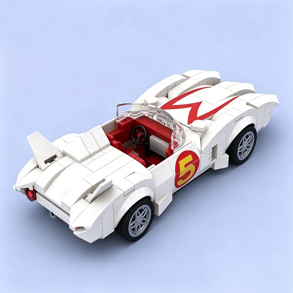 Фото Скорость MOC ​ ​ Конструктор Racing Series Classic Mach 5: Модульная Сборная Модель Спортивного Автомобиля, Набор для Взрослых, Коллекционный Подарок №1