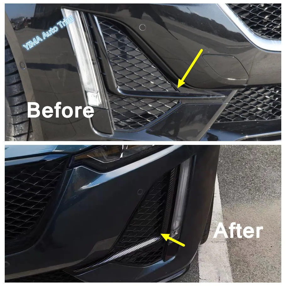 Передние противотуманные фары крышка для бровей век накладка лампа Cadillac CT5-V 2020 2021