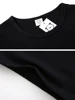 LJMOFA 3-15Y Kids Solid Color Sweat Absorption Short Sleeve T-Shirt for Boys Girl Classic Black & White Cotton Comfort Tops D112 5