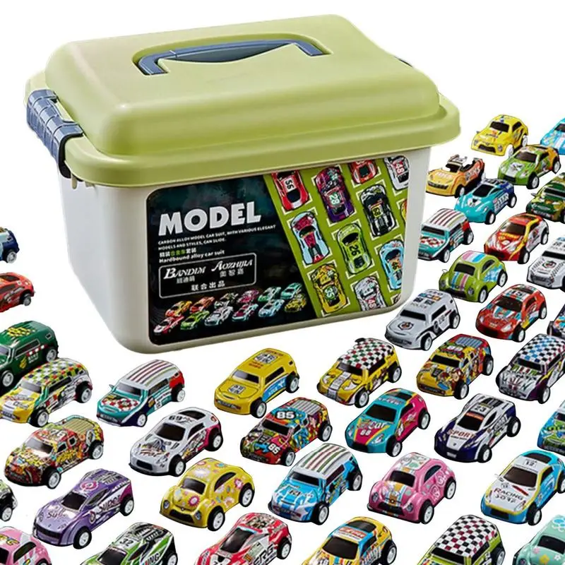 

Pull Back Vehicles Set Assorted Pull Back Car Set Mini Race Cars For Boys With Carrying Case Teacher Treasure Prize Box Toys