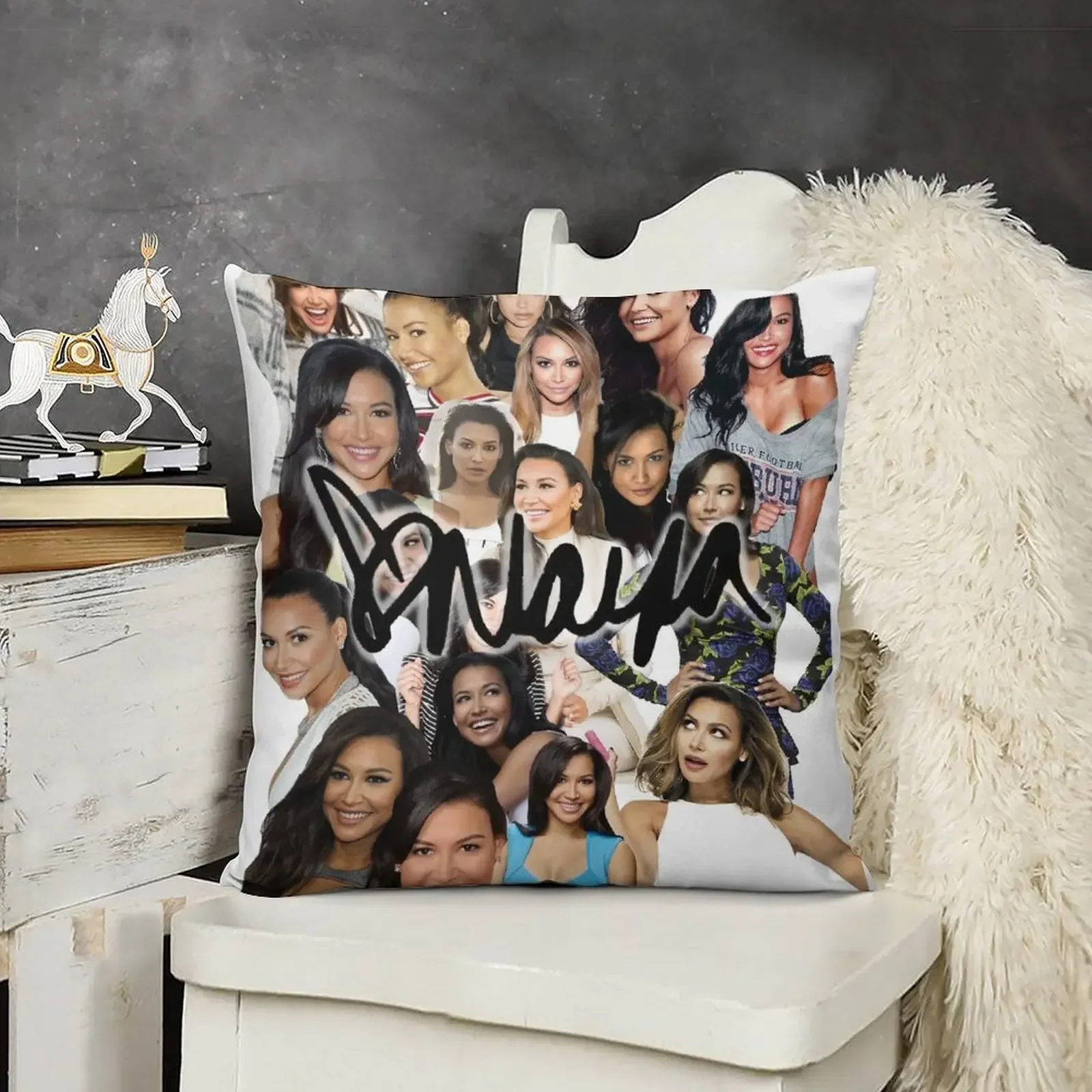 Naya Rivera Collage Декоративная подушка Постельные наволочки Рождественская Подушка