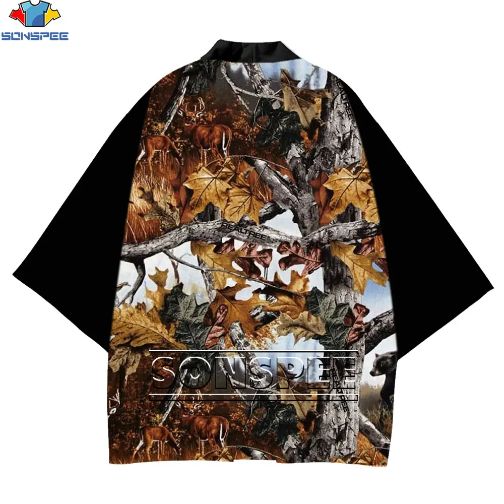 Охотничье кимоно SONSPEE камуфляжная верхняя 3D обложка в стиле джунглей пальто