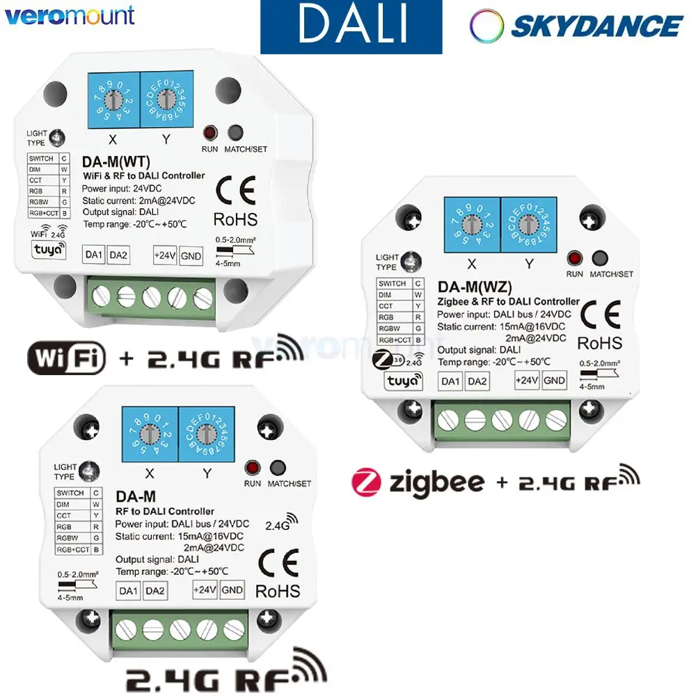 Фото Управление через приложение Skydance Tuya DIM RGB CCT RGBW DA-M RF DA-M(WT) WiFi DA-M(WZ) Преобразователь Zigbee в DALI Диммер Контроллер Smart Life №1