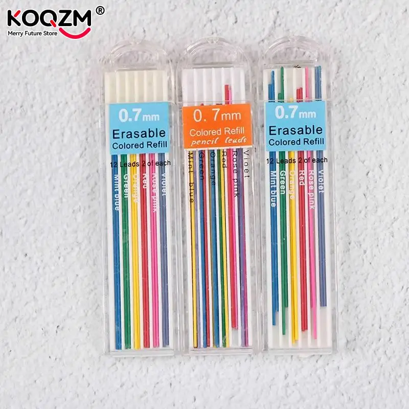 1box-3 Boxes 0.7mm/0.5mm Colored Mechanical Pencil Refill Le