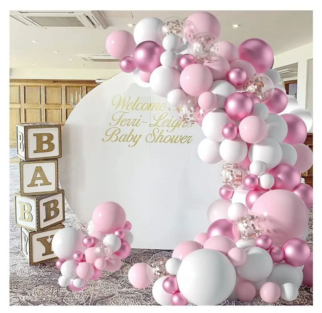 

Macaron Pink Balloon Garland Arch Kit Wedding Birthday Party DIY Decorate Balloon Girls Baby Shower Latex Helium Balloons