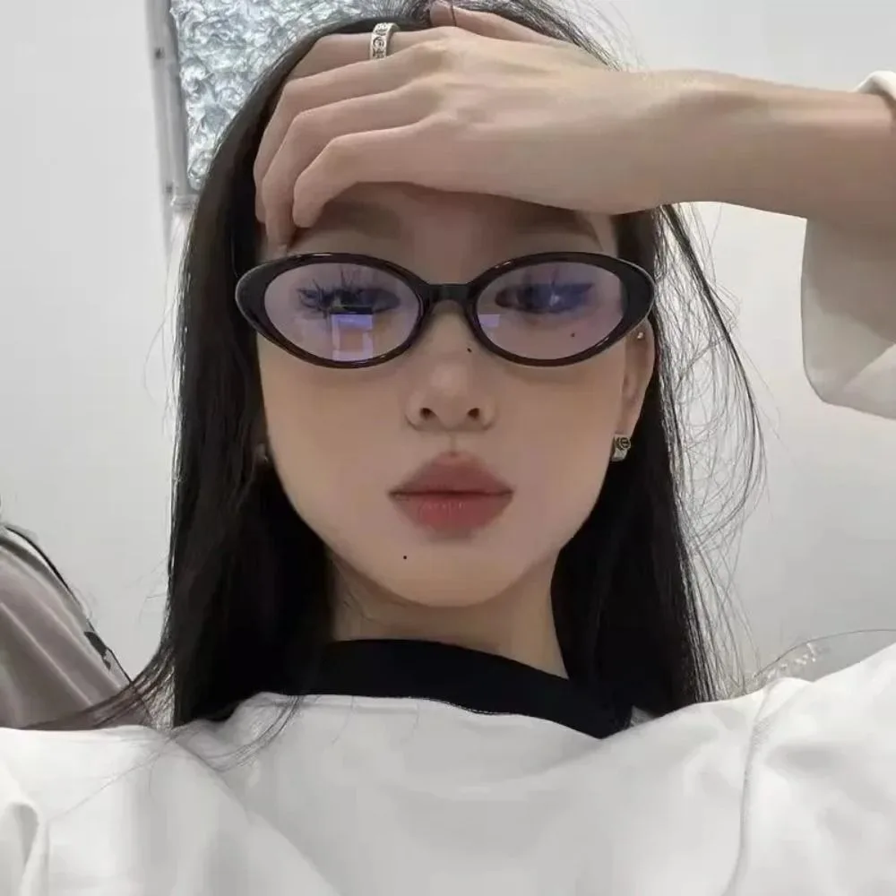 Ретро-очки с градиентом зеленая и красная оправа узкие маленькие очки для