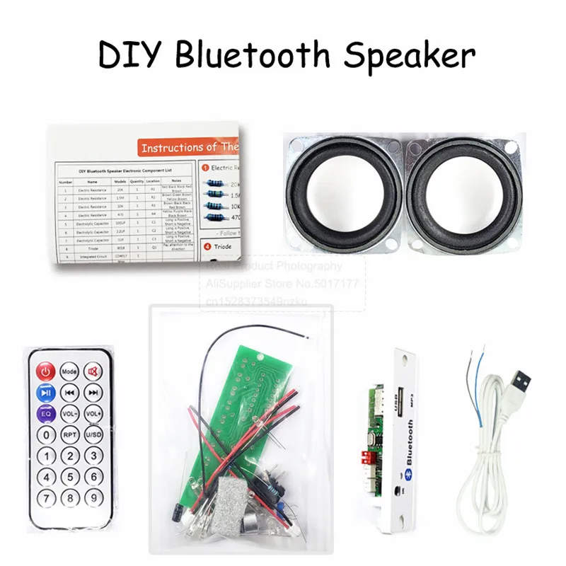 DIY Bluetooth Speaker Kit DIY Soldering Project Solder Electronics Practice Assembly DIY Electronic Kit Component Without Shell