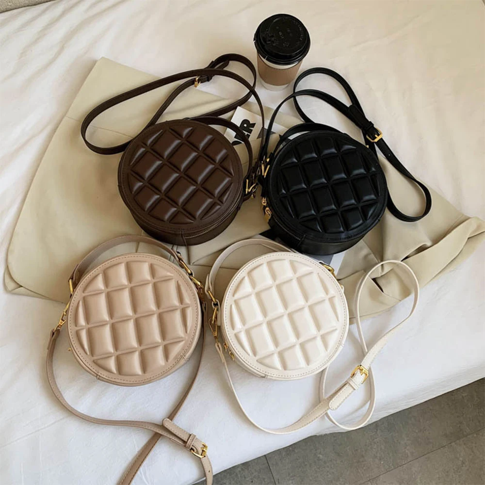 

Korean Version Round Sling Bag Women's Bag Small Chain Single Shoulder Crossbag Fashion Shoulder Bag All-match Crossbody Bag