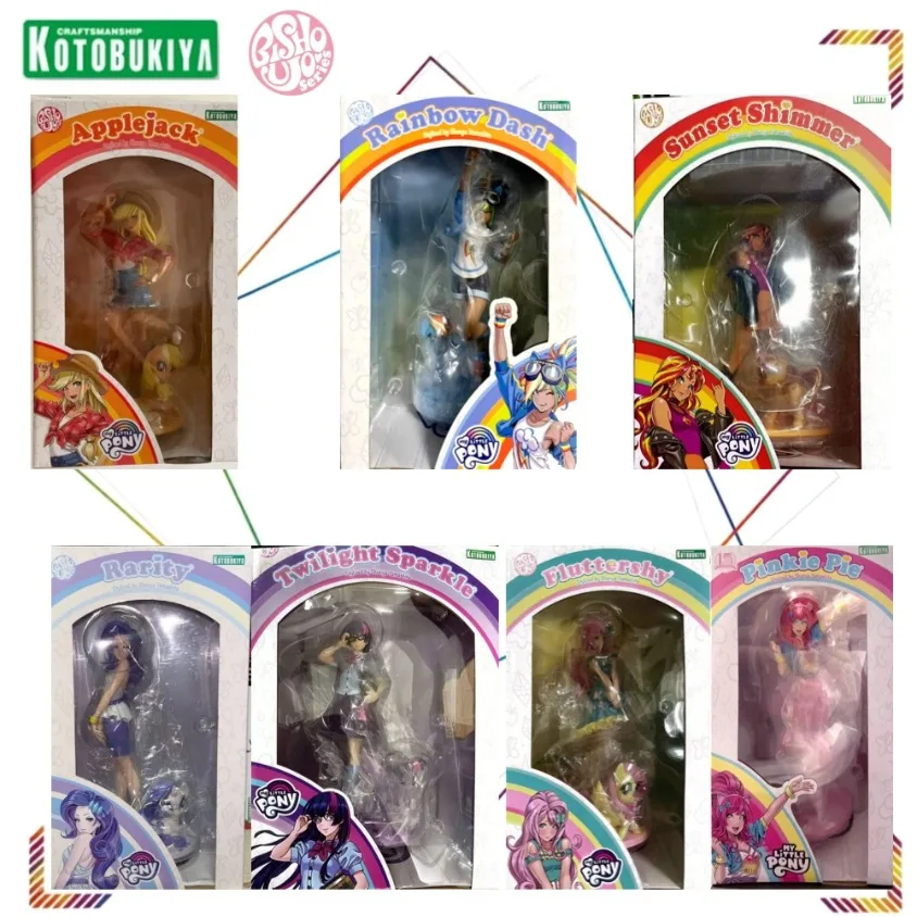 Фото Коллекционные фигурки Kotobukiya My Little Pony Bishoujo: Эпплджек, Рэйнбоу Дэш, Рарити, Твайлайт Спаркл, Флаттершай №1