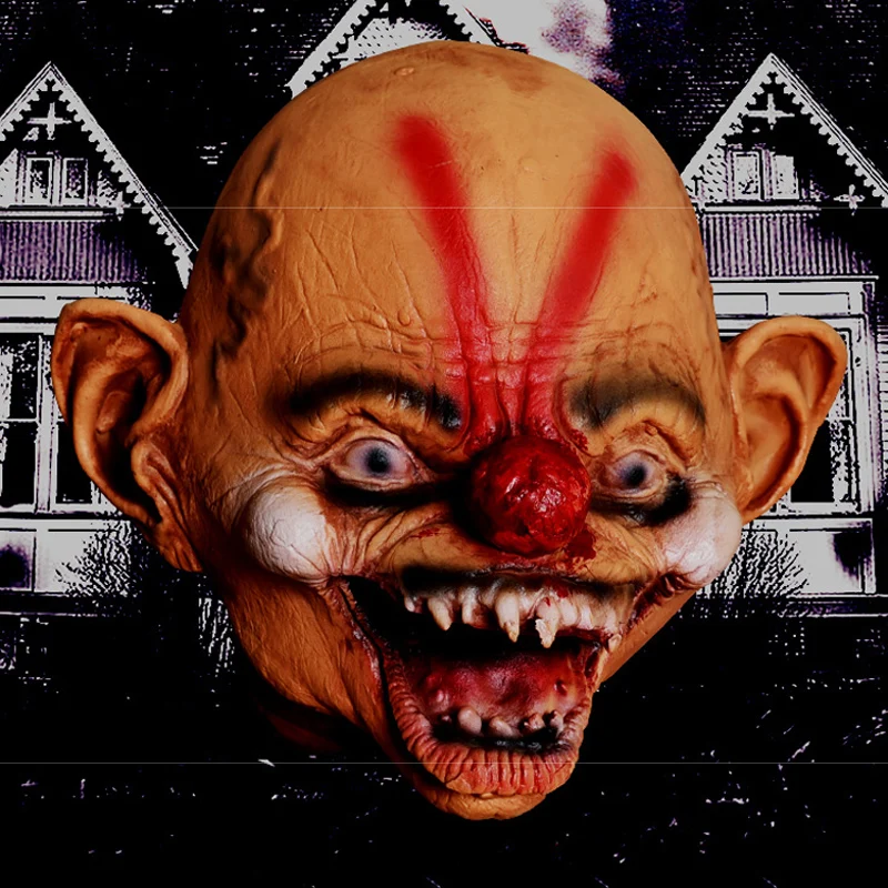 Halloween Decoration Accessories Scary Ghost Head Escape Room Terrifying Decoracion Latex Head Festival Supplies Horror Pendant