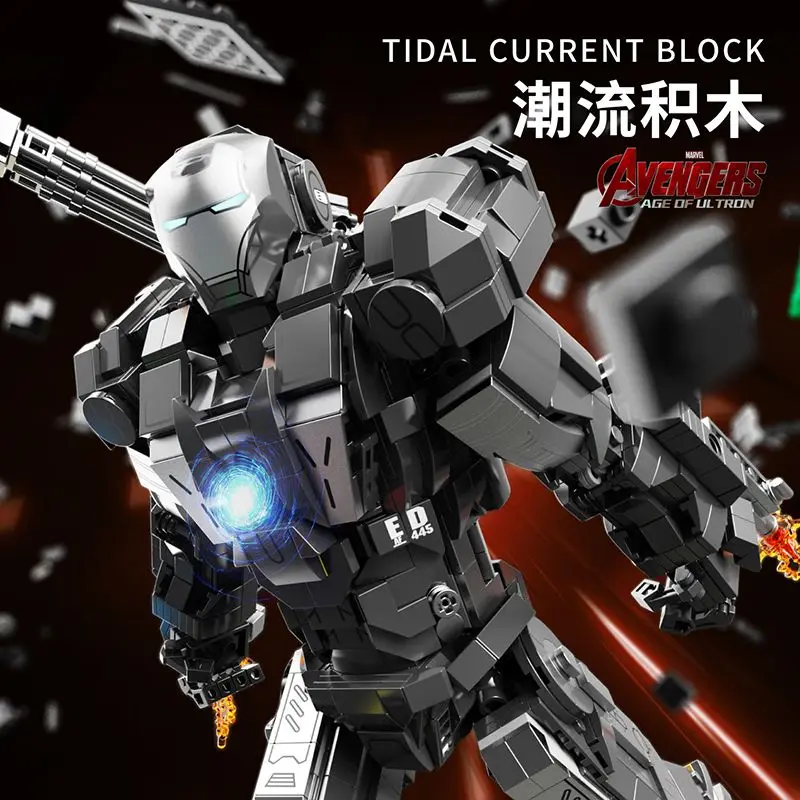 

New Disney Superhero War Machine Figures Building Blocks Classic Movie Marvel Avengers Mech Robot Model Assembly Toys Kids GIfts