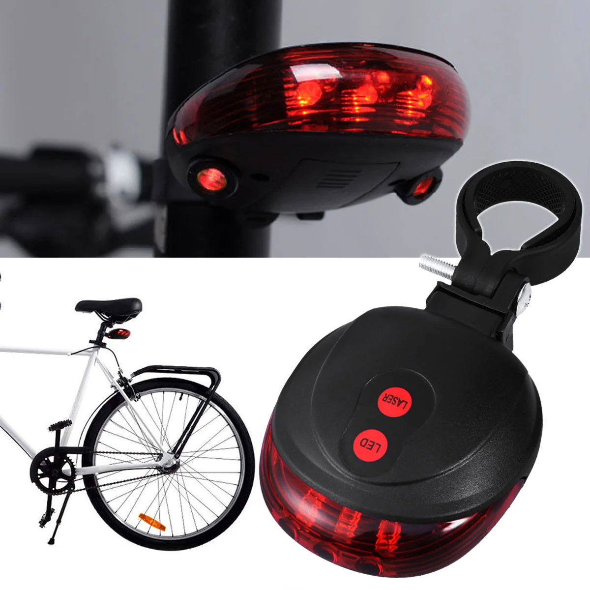 

1PC Bike Rear Tail Turn Signals Night Projector Warning Lamp