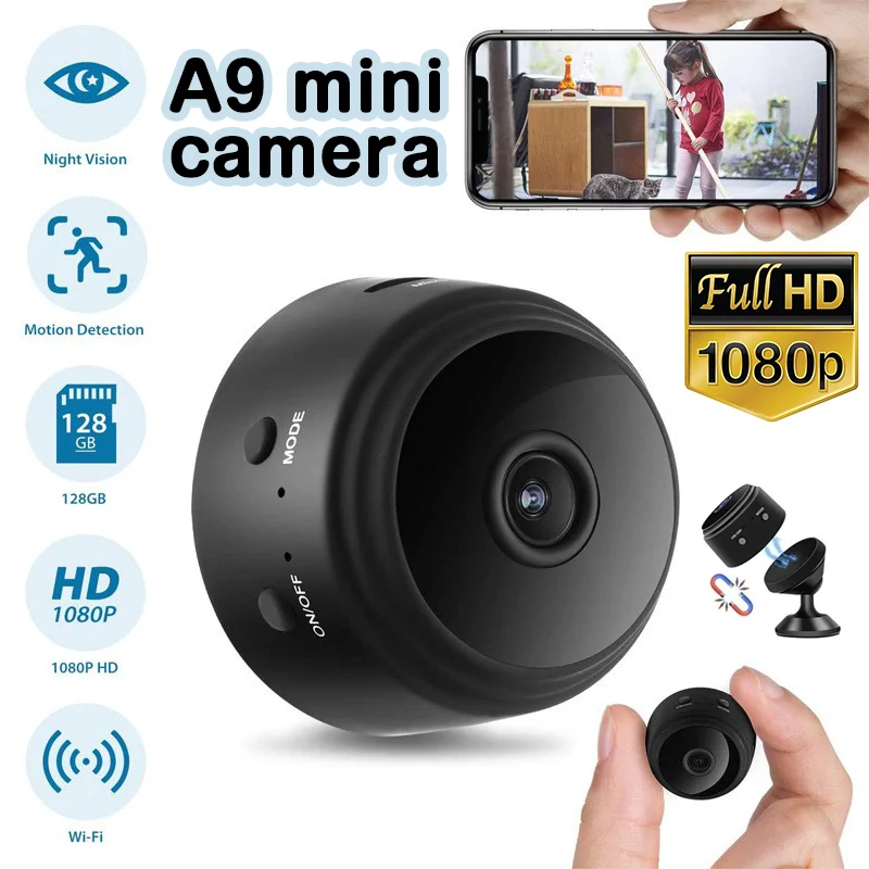 

Wifi A9 Mini Camera Original 1080P IP Camera Smart Home Security IR Night Magnetic Wireless Small Micro Wifi Camera