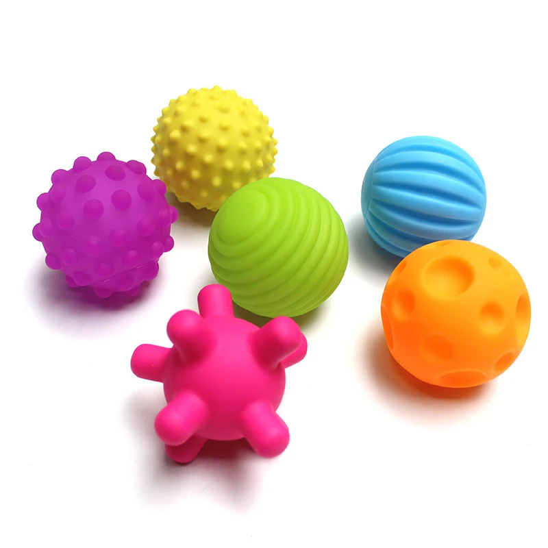 

Baby Bath Toy Textured Multi Ball Set Develop Baby's Tactile Senses Toy Baby Touch Development Toys Massage Soft Ball