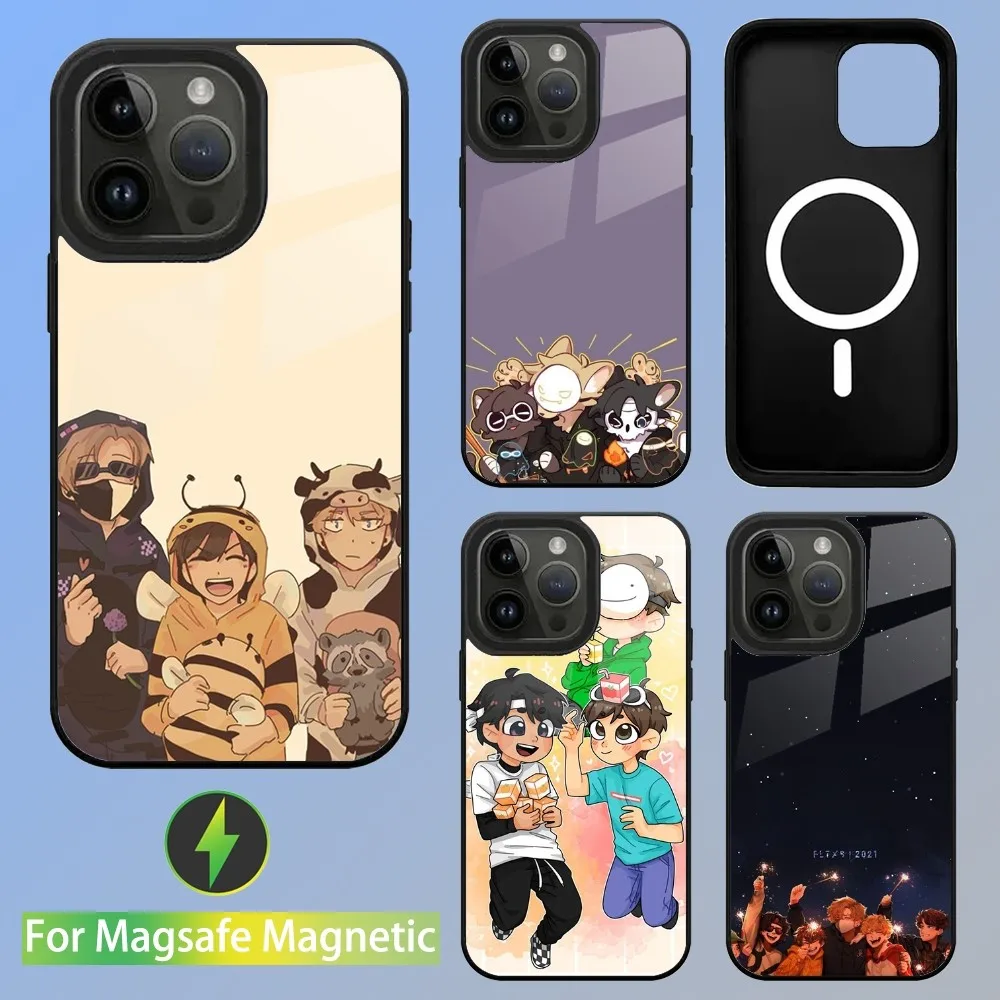 Чехол для телефона Dream Smp DSMP iPhone 15 14 13 12 11 Plus Pro Max Mini Magsafe магнитная Беспроводная