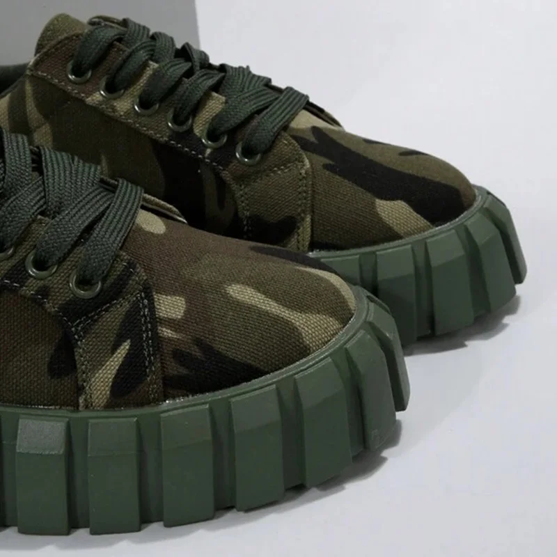 2023 Fashion Women Camo Pattern Lace-up Front Skate Shoes Spring Autumn Flat Sole Sewing Round Toe Non Slip Ladies Female shoes