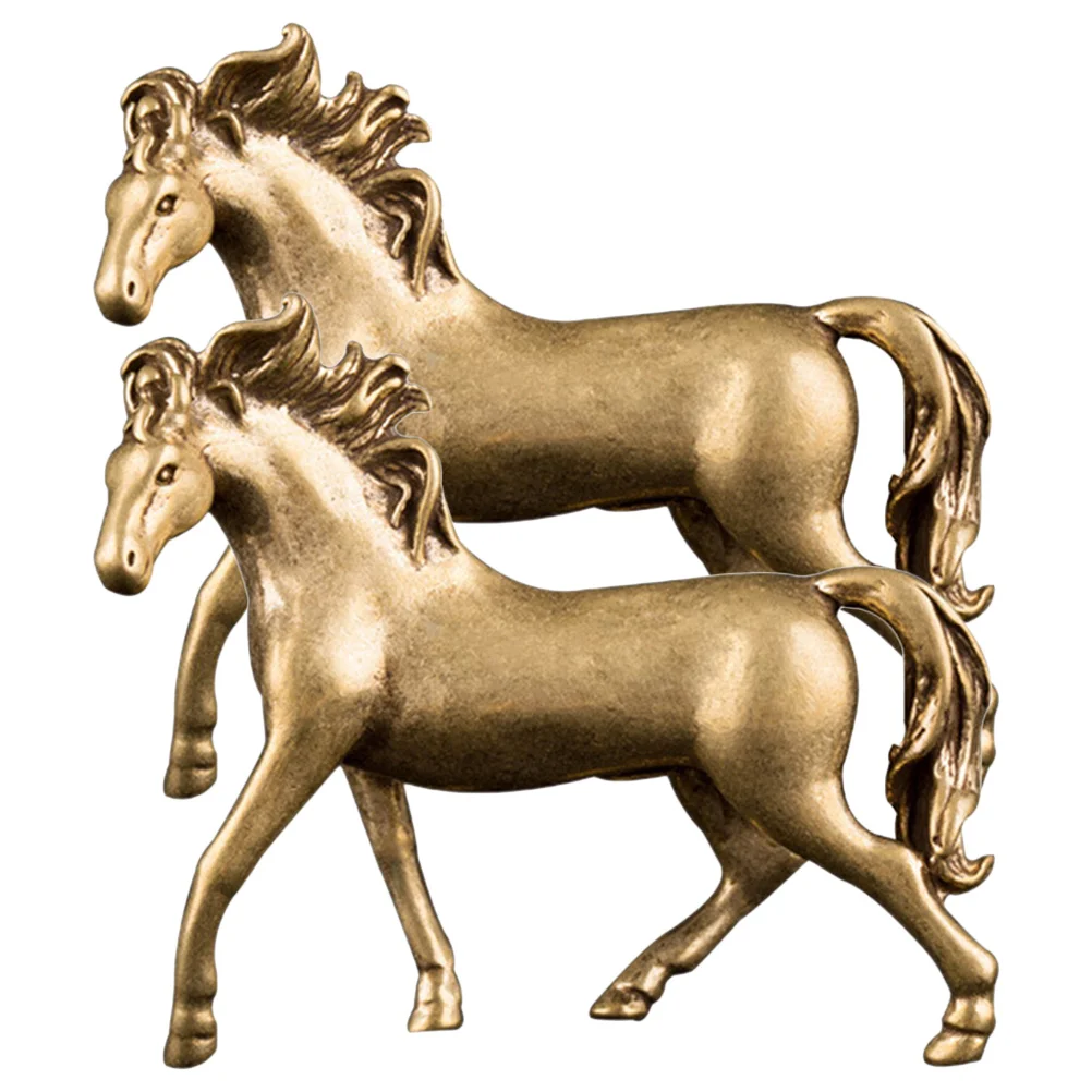 

Desk Decoration Metal Horse Model Creative Copper Craft Decorative Exquisite Shape Adorn Statue Office Decorations