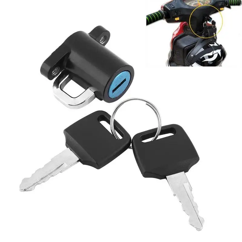 

Motorcycle Helmet Lock Motorbike Bike Helmet Fixed Buckle With Two Keys Hanging Hook Helmet Lock Universal