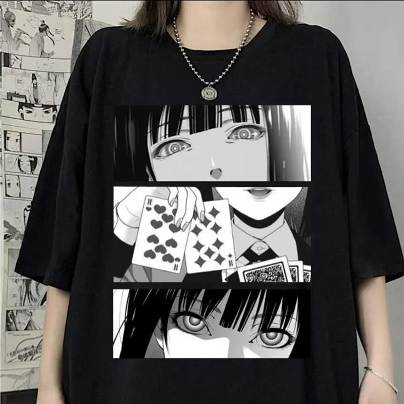 

Японские Аниме Kakegurui футболки косплей с коротким рукавом летние повседневные Харадзюку топы футболки японское высокое качество футболки ...
