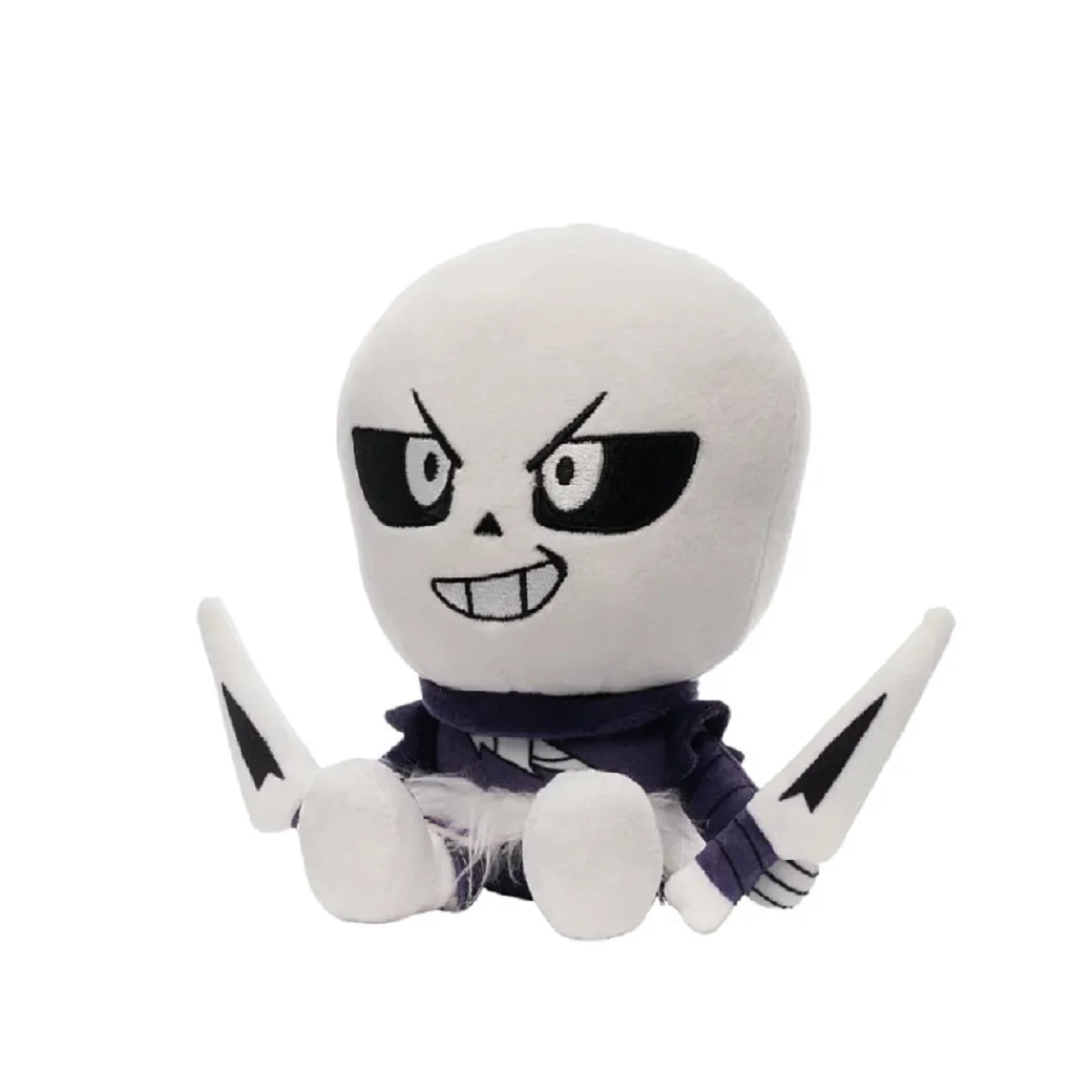 Фото Новая плюшевая игрушка Undertale Cross Sans, мягкая кукла-подушка для косплея, мультяшная аниме-фигурка, сувенир для фанатов, подарок на день рождения для детей, 22 см №3