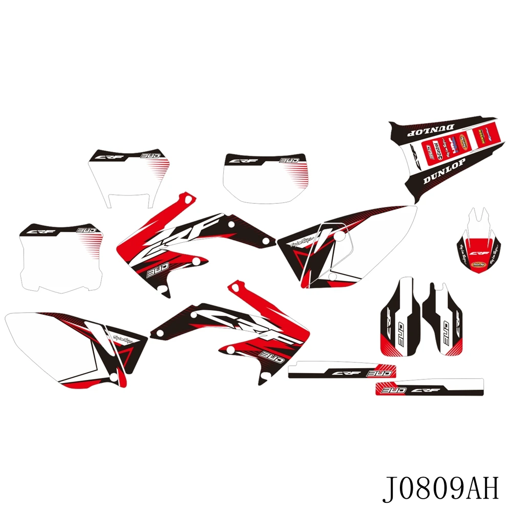 

For HONDA CRF 450X CRF450X 2005-2016 Full Graphics Decals Stickers Motorcycle Background Custom Number Name