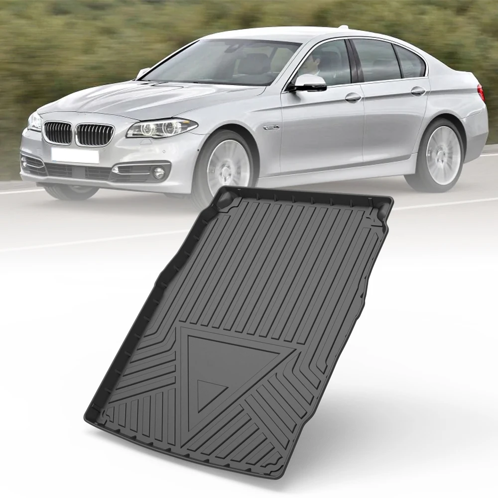 TPE Car Rear Trunk Mat Storage Box Pad For BMW 5 Series 2011 2012 2013 2014 2015 2016 Waterproof Protective Rubber Car Mats