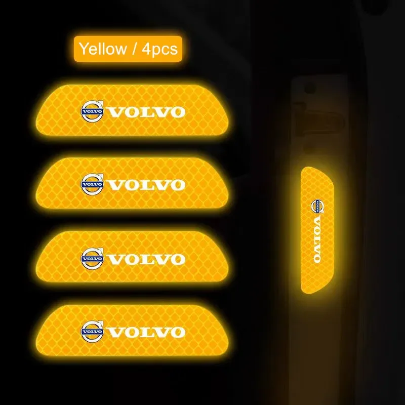 

4 шт. наклейка на дверь автомобиля, предупреждающий светоотражающий знак безопасности для Volvo XC40 XC90 V40 V90 V60 XC60 S80 S60 S90 C40 V70 XC70