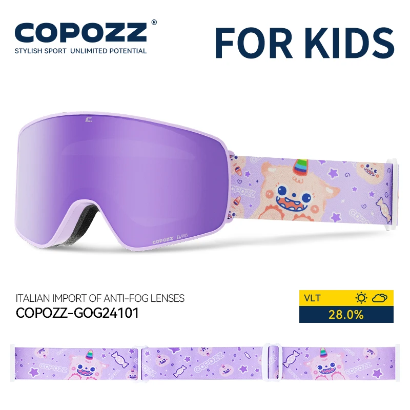 Магнитные детские лыжные очки COPOZZ