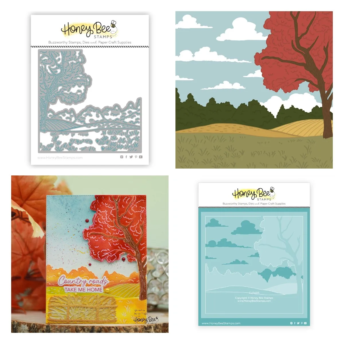 Add-on - Fall Treats 6x8 Stamp Set Metal Cutting Die And Stamps Scrapbooking Diy Decoration Craft