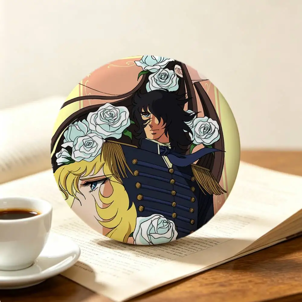 Фото Креативные жестяные значки-броши COOL T-The R-Rose of V-Versailles для одежды и рюкзаков №5