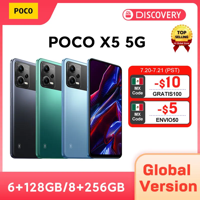 

New POCO X5 5G Global Version 128GB/256GB NFC Snapdragon 695 6.67" 120Hz AMOLED DotDisplay 5000mAh Battery 33W