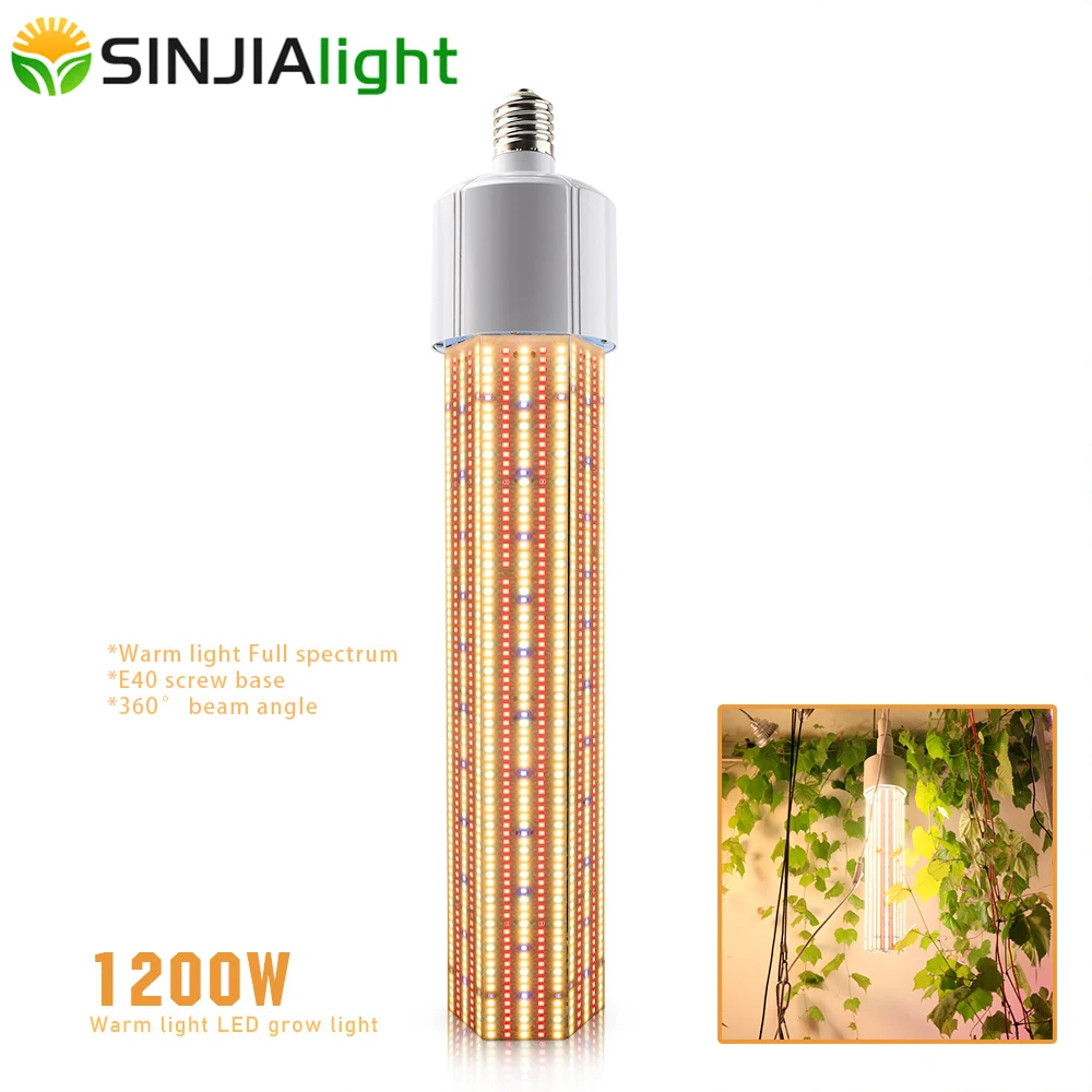 E40 1200W LED Grow Light Corn Bulb Full Spectrum Warm Led Plant Lamp for flower indoor plants growth greenhouse grow tent