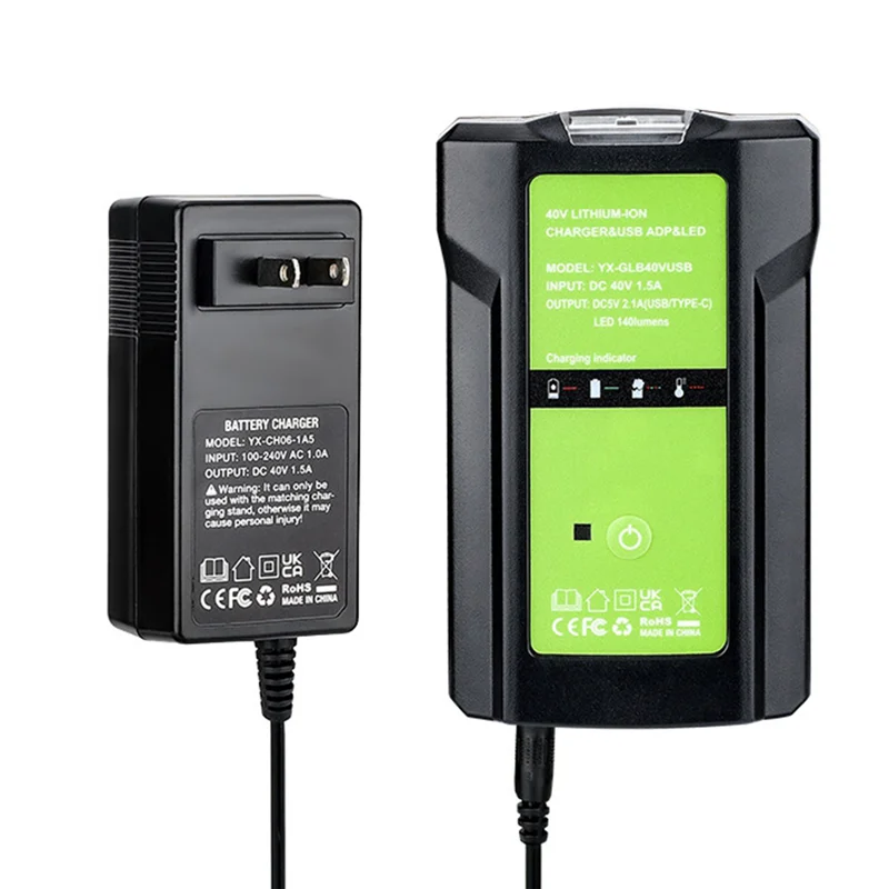 Световой адаптер GLB40V для литиевых батарей Greenworks Glibo 36-40 В защита от перезаряда