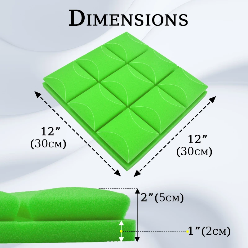 Акустическая пена TOUO 6/12/24 шт. поглощающий звукоизоляционный материал студийная