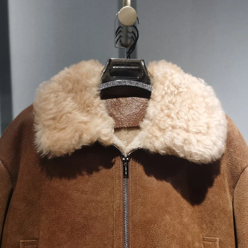 Европейские товары 2024 зимняя новинка ретро меховой мех Майяра женская короткая