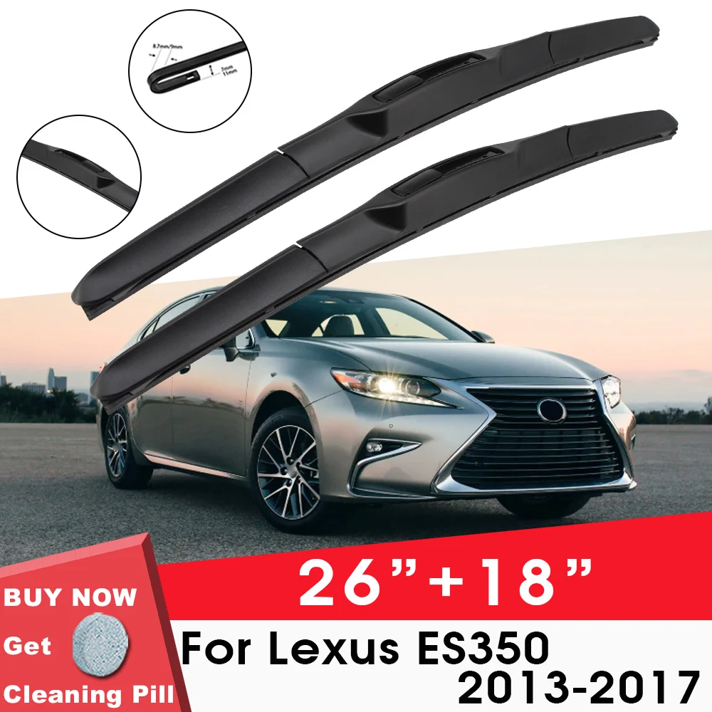 

Car Wiper Blade Front Window Windshield Rubber Silicon Refill Wiper For Lexus ES350 2013-2017 26"+18" LHD RHD Car Accessories