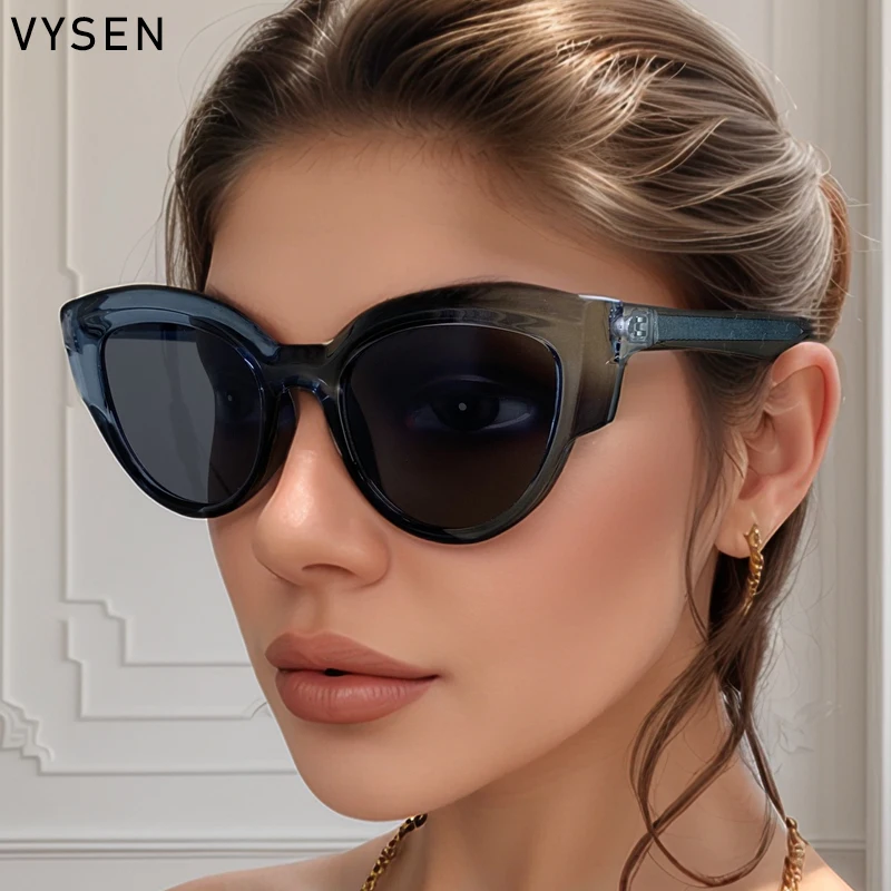 Y2K солнцезащитные очки кошачий глаз мужские 2024 элитный бренд нерегулярные модные