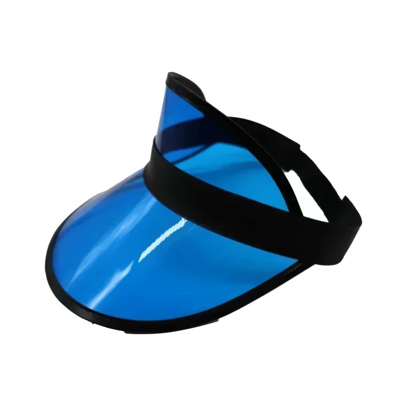 Синие прозрачные модные козырьки для мужчин и женщин мягкие ПВХ спортивные кепки