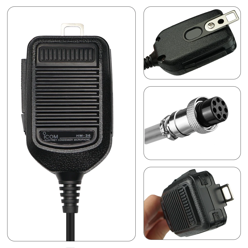 8 Pin Car Radio Microphone Speaker HM-36 Hand Mic for ICOM IC-718 IC-775 IC-7200 IC-7600 IC-25 IC-28 Car Radio Mobile Radio