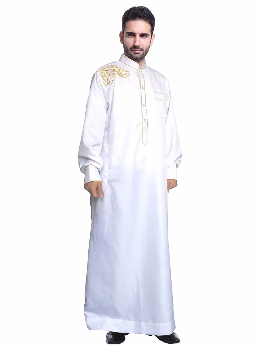Middle East Islamic Clothing Dubai Arabic Saudi Kaftan Indian Mens Abaya Man Set Muslim Maxi Fashion Robe Tradistional Wear