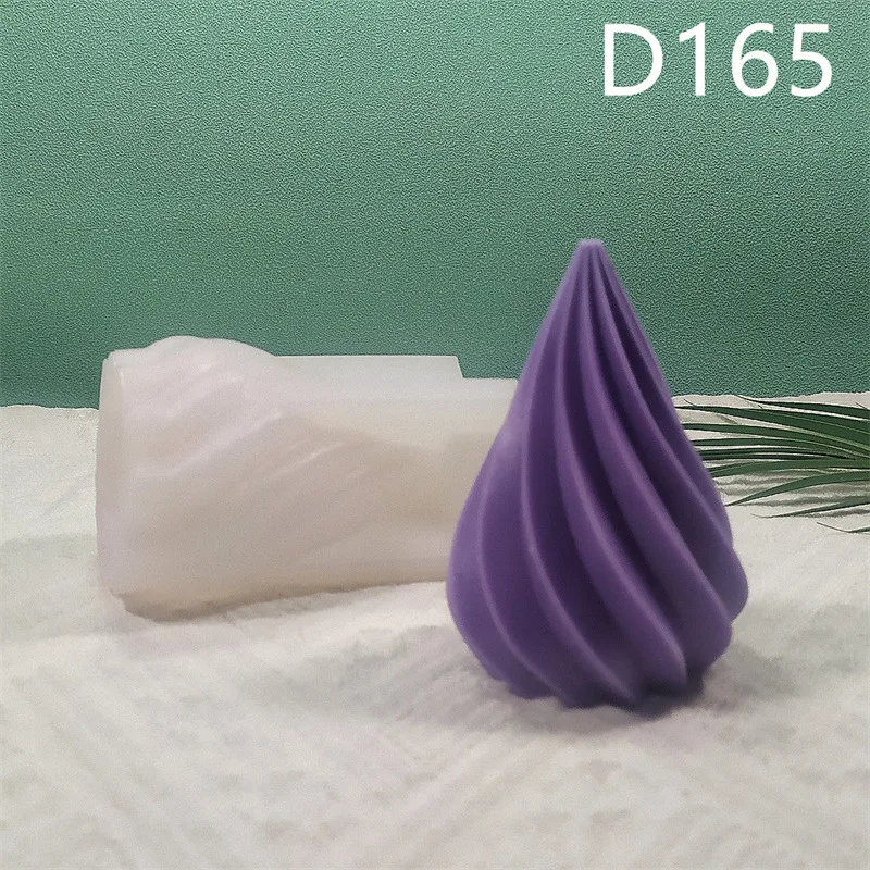 

Origami Droplet Cone Silicone Mold Gypsum form DIY Handmade Plaster Candle Ornaments Handicrafts Mold Hand Gift Making Kitchen